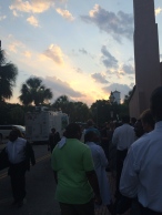 Waiting in line for Pinckney's funeral as the sun rises overhead